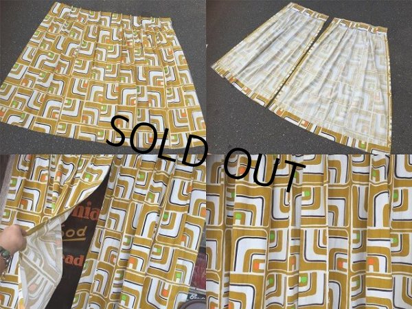 画像2: Vintage JCPenney Mod Mid Century Curtain (AL991) (2)
