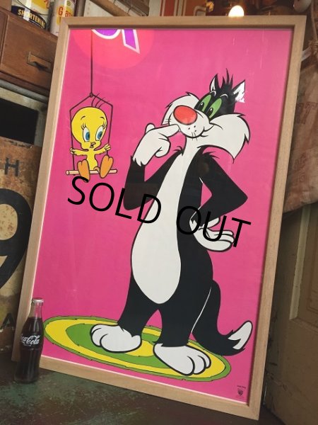 画像1: Vitage Tweety and Sylvester Golden Storybook Poster w/frame (AL5606) (1)