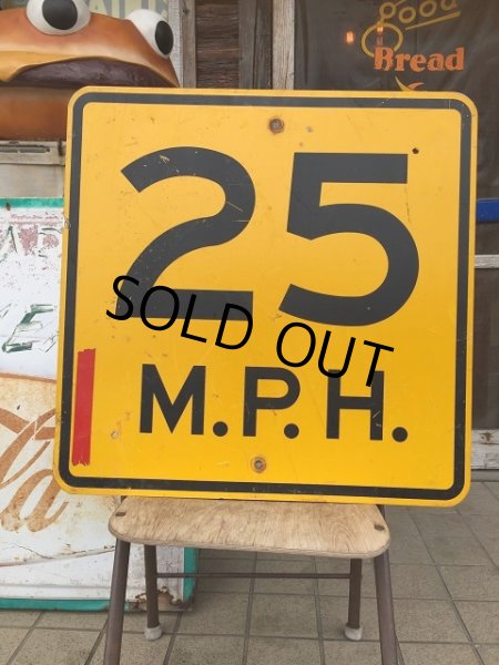 画像1: Vintage Road Sign 25 MPH (AL6321) (1)