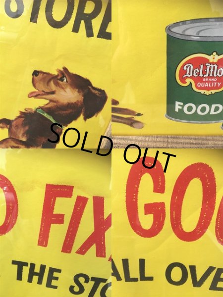 画像4: 50s Vintage DEL MONTE Original Store Poster Sign w/frame (AL6508) (4)