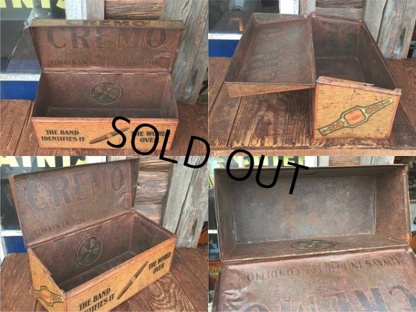 画像3: Vintage CREMO Cigar Humidor Store Display Tin (AL6731) (3)