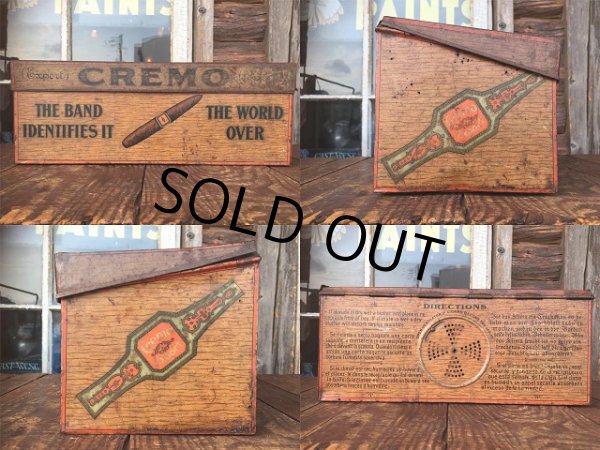 画像2: Vintage CREMO Cigar Humidor Store Display Tin (AL6731) (2)