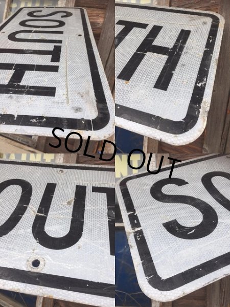 画像2: Vintage Road Sign SOUTH (AL7043) (2)