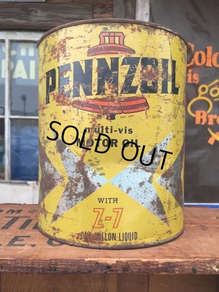 画像3: Vintage PENNZOIL Motor Oil 1GL Can (AL7046) (3)