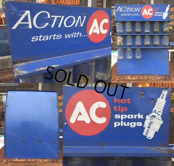 画像2: 60s Vintage AC Spark Plug Glass Storage Jars (AL7397) (2)