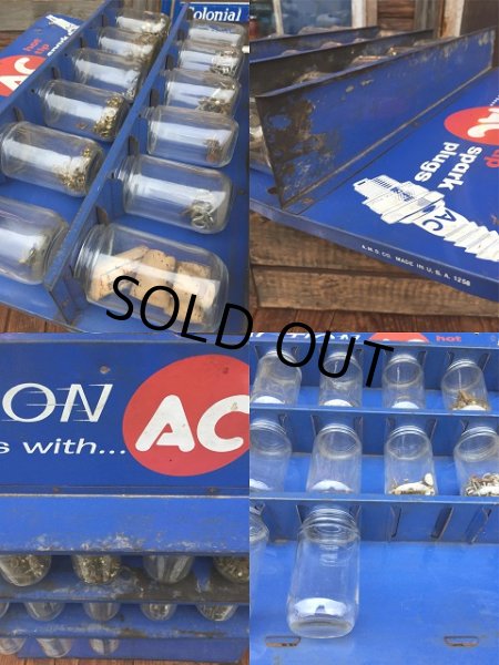画像3: 60s Vintage AC Spark Plug Glass Storage Jars (AL7397) (3)