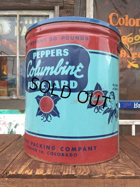 画像2: 40s Vintage Colmbine Pure Lard Tin (AL7398) (2)