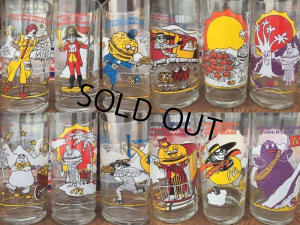 画像5: 80s Vintage McDonalds Adventure Glasses Complete Set of 6 (AL7708) (5)