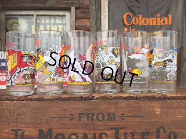 画像4: 80s Vintage McDonalds Adventure Glasses Complete Set of 6 (AL7708) (4)