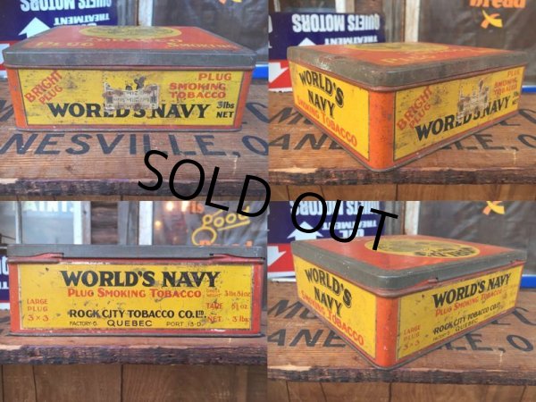 画像3: Vintage World's Navy Tabacco Tin Box (AL7977) (3)