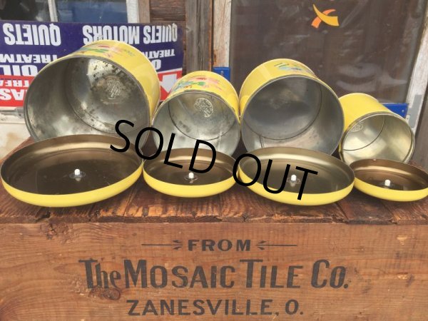 画像7: Vintage Ransburg Canister Set of 4 Flower (AL8585) (7)