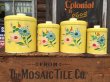 画像2: Vintage Ransburg Canister Set of 4 Flower (AL8585) (2)