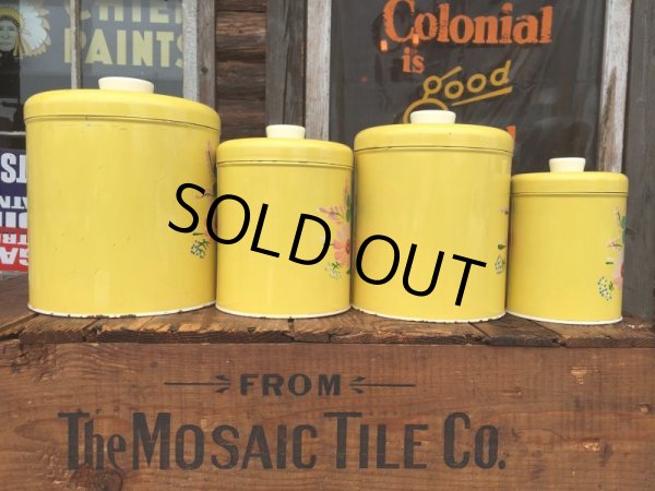 画像5: Vintage Ransburg Canister Set of 4 Flower (AL8585) (5)