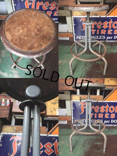 画像2: Vintage Industrial Stool Chair (AL9017) (2)