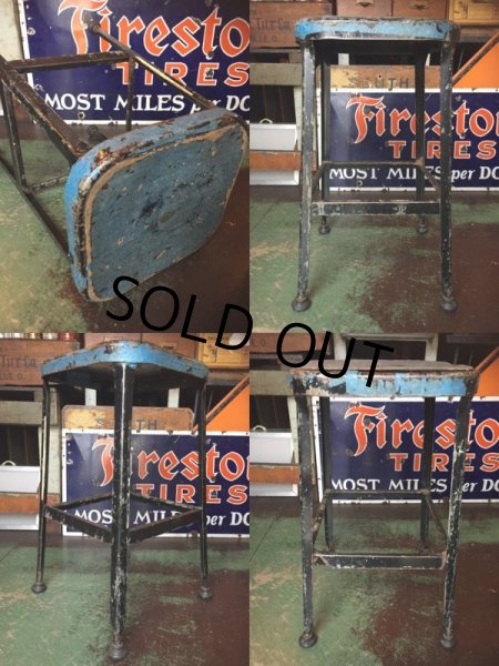 画像2: Vintage Industrial Stool Chair (AL9019) (2)