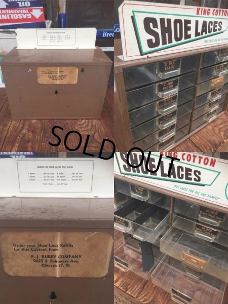 画像3: Vintage King Cotton Shoe Lace Store Display Cabinet (AL9458) (3)