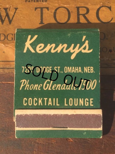 画像1: Vintage Matchbook Kenny's Cocktail Lounge (MA9830) (1)