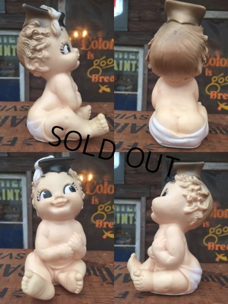 画像2: 50s Vintage bonnytex Baby Graduate Rubber Doll (AL6682） (2)
