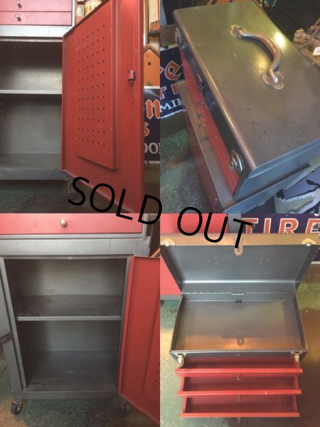 画像3: Vintage Tool Cabinet (AL9954) (3)