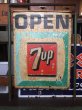 画像2: Vintage 7UP Drink Soda Roadside Stand Open Sign (AL9953) (2)