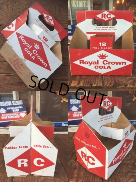 画像2: Vintage Soda 6 Pac bottles Cardboard carrying case RC COLA  ( (AL0097) (2)