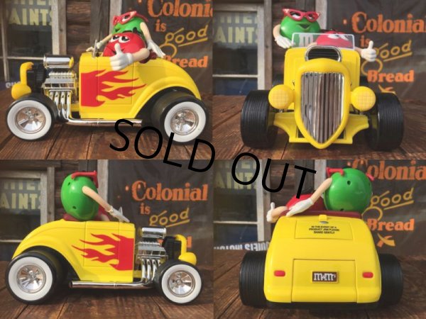 画像2: Vintage M&M's Dispenser Figure Hot Rod car (AL0191) (2)