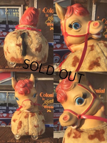 画像2: Vintage Ride on Toy Rubber Face Pony (AL2039) (2)