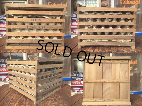 画像4: Vintage Hen Egg Co Wooden Crate Box (AL2694) (4)