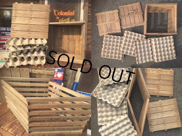 画像5: Vintage Hen Egg Co Wooden Crate Box (AL2694) (5)