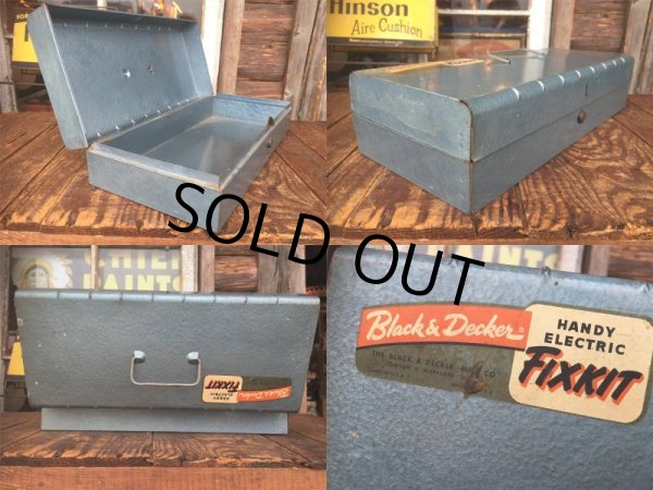 画像2: Vintage Black&Decker Handy Electric Fixkit Metal Case Tool Box (AL3166) (2)