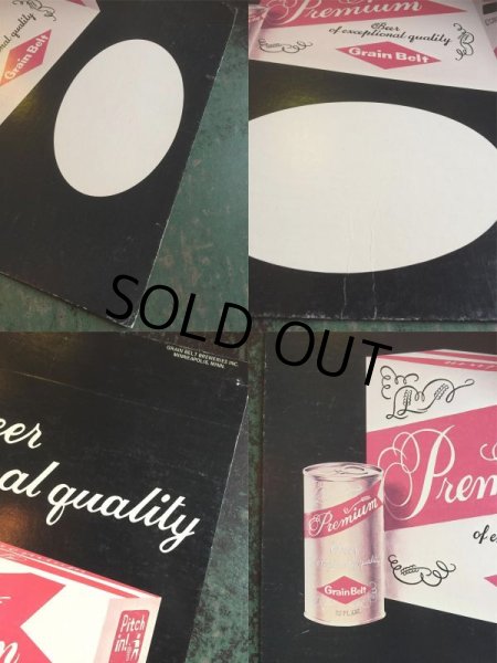 画像2: 70s Vintage Grain Belt Beer Premium Advertising Poster Sign (AL3475)  (2)