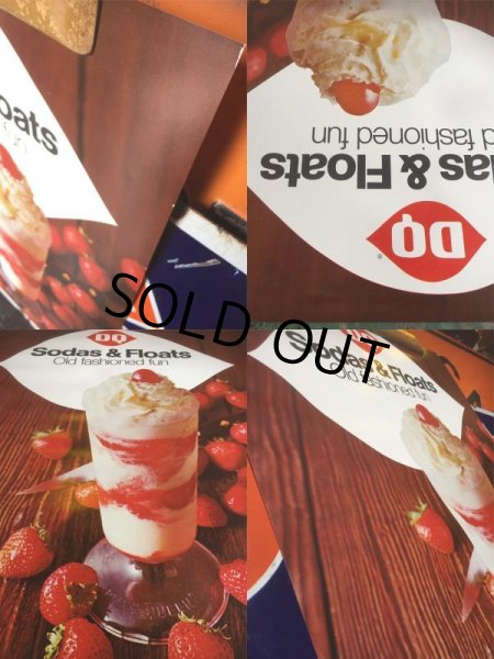 画像2: 60's Vintage Dairy Queen Poster Sign Store Display Sodas&Floats (AL3390) (2)