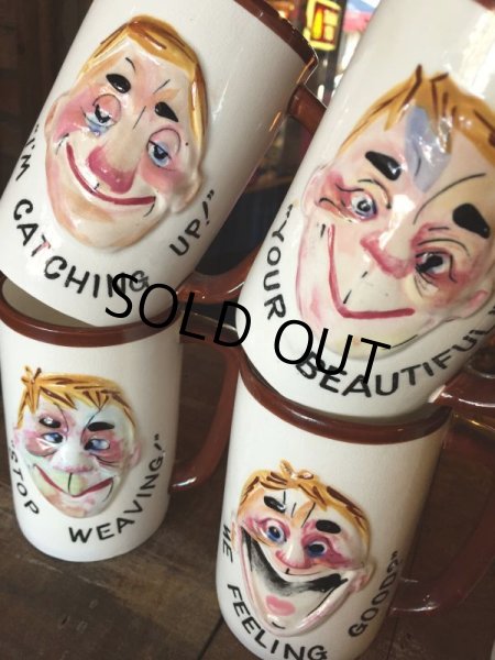 画像10: Vinatge Enesco Funny Face 3D Ceramic Mugs (J027) (10)
