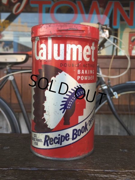 画像1: Vintage Calumet Baking Powder Can 1lb (J46)  (1)