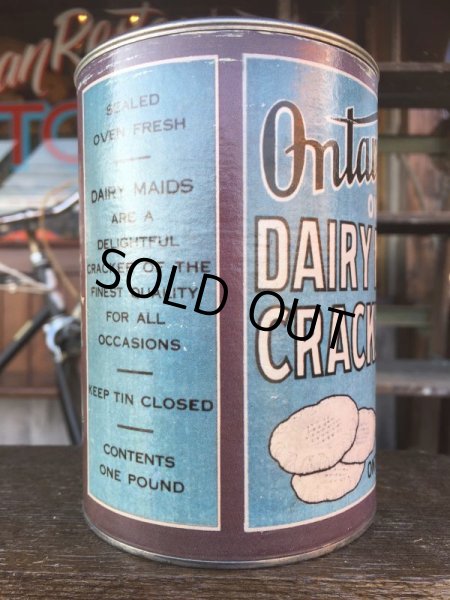 画像3: Vintage Ontario Oven fresh Dairymaid Crackers Bank Can (J40)  (3)