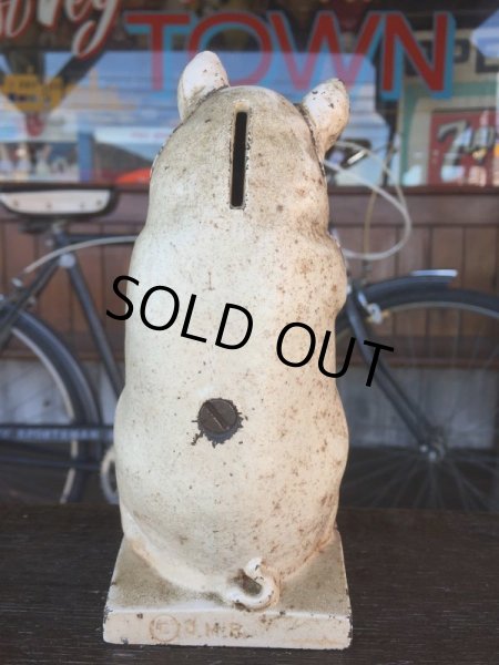 画像3: Vintage Thrifty The Wise Pig Cast Iron Piggy Bank (J059) (3)