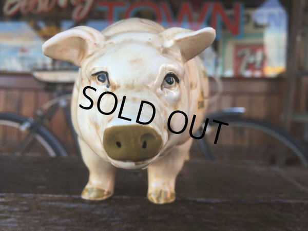 画像9: Vintage Ceramic Pig Piggy Bank (J058) (9)