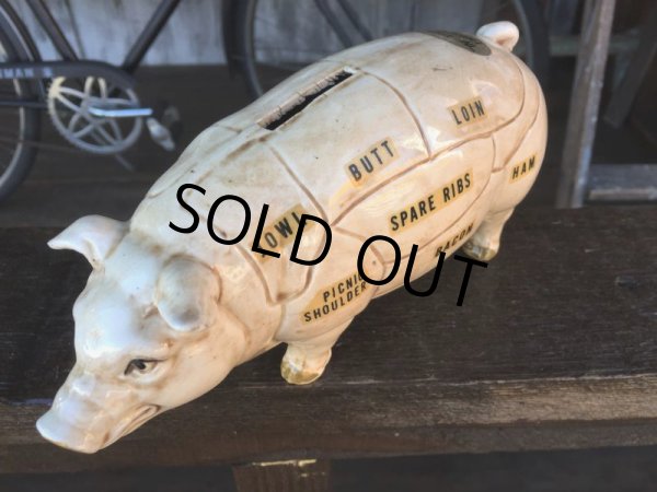 画像7: Vintage Ceramic Pig Piggy Bank (J058) (7)