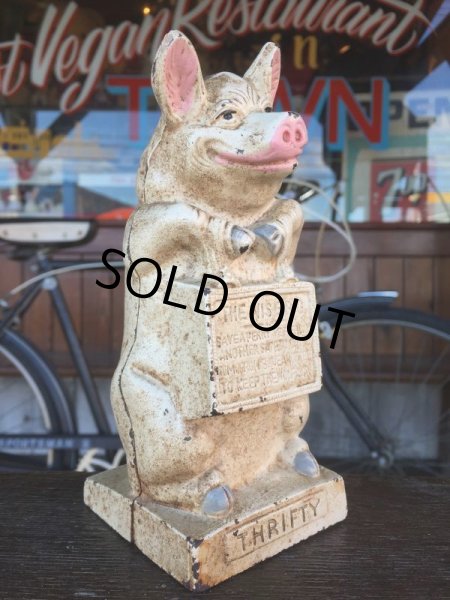 画像5: Vintage Thrifty The Wise Pig Cast Iron Piggy Bank (J059) (5)
