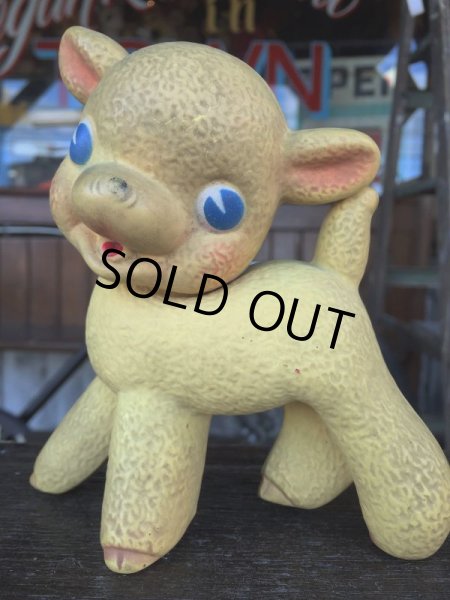 画像9: 50s Vintage Rempel Squeak Toy Little Sheep Lamb (J056) (9)