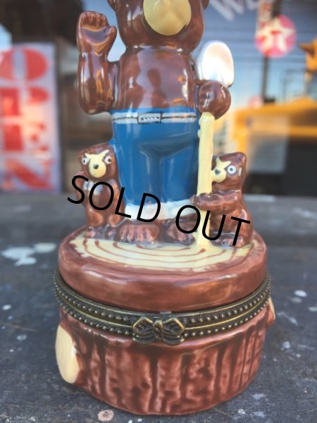 画像6: 70s Vintage Smokey Bear Ceramic Figure Jewelry Box (J062)  (6)