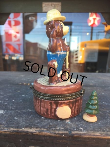 画像4: 70s Vintage Smokey Bear Ceramic Figure Jewelry Box (J062)  (4)