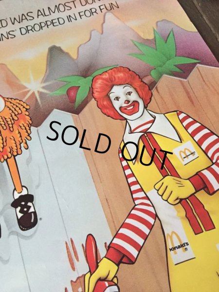 画像3: 70s Vintage McDonalds Poster Sign Ronald McDonald (J064)  (3)