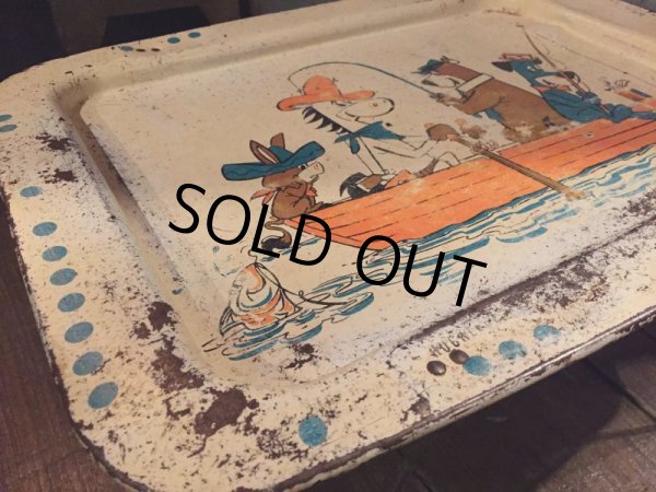 画像2: 60s Vintage Hanna Barbera Yogi Bear TV Tray (J068) (2)