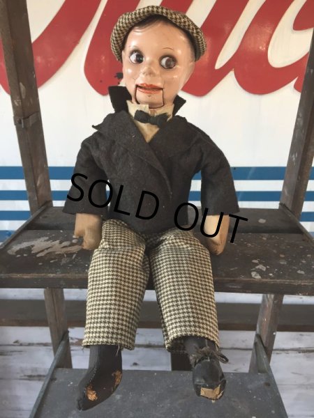 画像2: 30s Vintage Charlie McCarthy Composition Ventriloquist Doll (J087) (2)