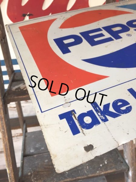 画像4: 70s Vintage Soda Pepsi Metal Sign( (J092) (4)