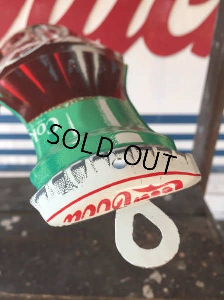 画像4: 70s Vintage Soda Coca Cola Metal Sign Advertising Thermometer (J093) (4)