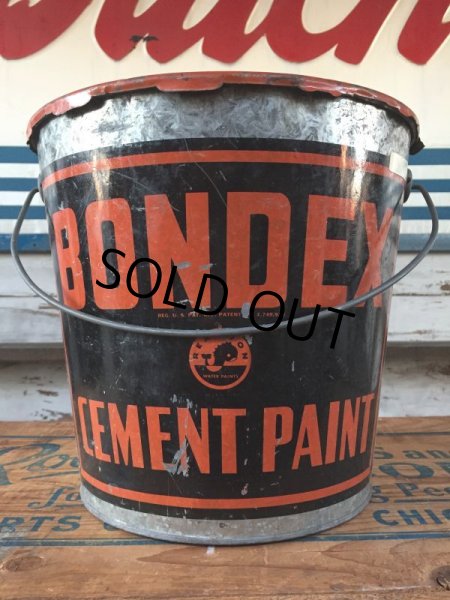 画像9: Vintage Bondex Cement Paint Bucket  (J103) (9)