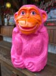 画像1: 60s Pink Monkey Ape Plastic Mold Bank ( (J117) (1)