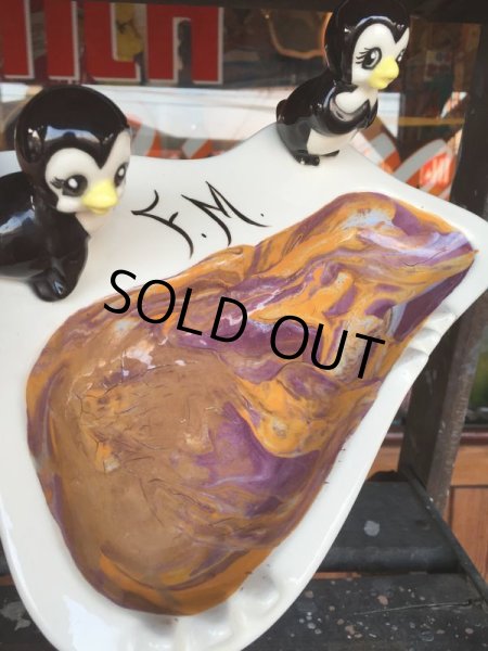画像8: Vintage Ceramic Penguin Cigarette Ashtray (J125) (8)